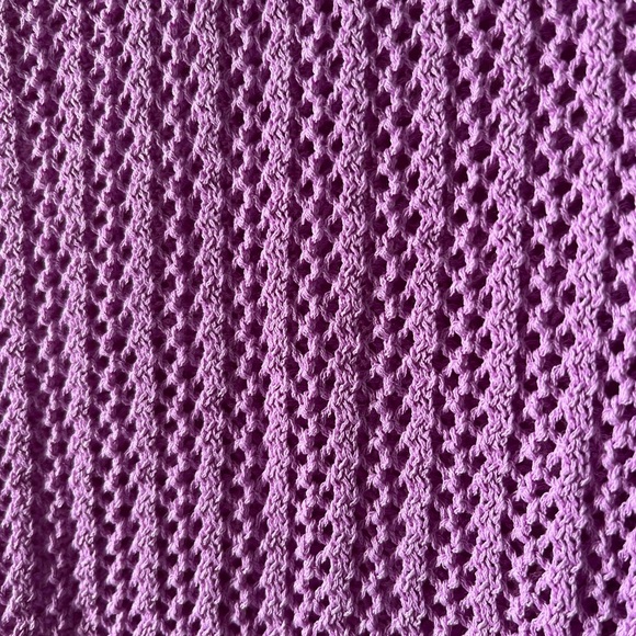 Free People FP BEACH Purple Knit Short Sleeve Top - Picture 4 of 8